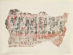 François Dufrêne, Ohne Titel (Fort Hambrick), Décollage aus bedrucktem Papier ca