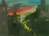 Ausblick aus dem Atelier by Rainer Fetting, Öl auf Leinwand, sold Dec 2006