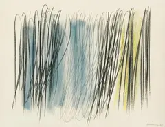 P 1960-77 by Hans Hartung, Pastell, Ölkreide und Bleistift auf festem Rives Papier, sold Dec 2006