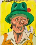 Hutmuseum/Verkaufspunkt by Jörg Immendorff, Öl auf Leinwand, sold Dec 2006