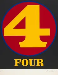 Numbers by Robert Indiana, 1968, The complete portfolio of 10 screenprints in colours, on Schollers Parole paper, the full sheets bound (as issued),, sold Dec 2006