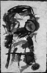 Robert Jacobsen, Ohne Titel, Öl und Aquarell auf Japanpapier auf mit Leinwand bezogener Hartfaserplatte