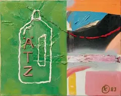 Martin Kippenberger, ÄTZ, Acryl, Öl und Modelliermasse auf Leinwand
