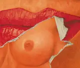 Mund und Busen by Fritz Köthe, Öl auf Leinwand, sold Dec 2006