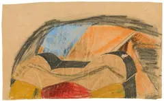 Ohne Titel (Dithyrambisch) by Markus Lüpertz, Kohle, Wachs- und Pastellkreide auf einfachem Papier, sold Dec 2006