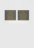 Thomas Locher, Mehr oder weniger, 2-teilige Arbeit: Serigraphie auf Astralon auf Holz, jeweils