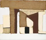 Conrad Marca-Relli, Ohne Titel, Öl und Collage aus Leinwand, Sackleinen und Zeitungspapier auf Leinwand