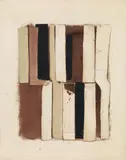 Conrad Marca-Relli, Ohne Titel, Öl und Leinwandcollage auf Leinwand