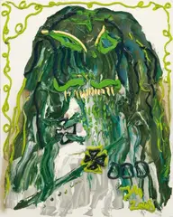 Der Seegurkenearl by Jonathan Meese, Öl auf Leinwand, sold Dec 2006