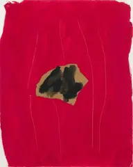 Robert Motherwell, Ohne Titel, Acryl und Collage, teils geritzt, auf Bütten