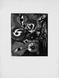 Ernst Wilhelm Nay, Farbaquatinta 1964 (NOR), Farbige Aquatintaradierung auf Arches Velin