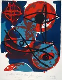Farblitho 1964-1 by Ernst Wilhelm Nay, Original-Farblithographie auf Japanpapier, sold Dec 2006