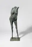 Waldemar Otto, Großer stehender weiblicher Torso, Bronzeplastik mit teils grünlicher Patina