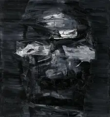 Yan Pei-ming, Invisible Man, Öl auf Leinwand