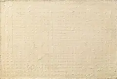 Otto Piene, Ohne Titel (Rasterbild), Gips auf Leinwand