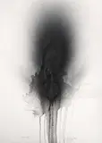 Drohung by Otto Piene, Feuergouache auf glattem weißen Karton, sold Dec 2006