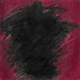 Ohne Titel (Übermalung) by Arnulf Rainer, Öl und Kreide auf dünnem feinen Leinen, sold Dec 2006