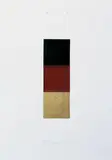 Gerhard Richter, Schwarz-rot-gold, Öl auf 3 Papieren