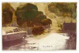 In Oelpers Scheperts (Braunschweiger Landschaft mit Käsebäumen) by Dieter Roth, Schmelzkäse über Offsetlithographie auf Karton in Plastikhülle, sold Dec 2006