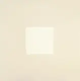 Robert Ryman, Ohne Titel, Original-Aquatintaradierung, weiß gedruckt, auf schwerem, fein genarbtem gelblichen Velin