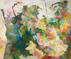 blühend by Bernard Schultze, Öl auf Leinwand, sold Dec 2006