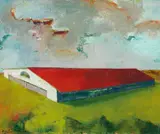 Dirk Skreber, Ohne Titel (Haus in der Landschaft I)