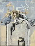 Graham Sutherland, Thorn Trees, Öl, Ölkreide, Tusche und Bleistift auf Papier auf Karton