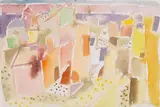 Häuser am Meer by Eduard Bargheer, Aquarell auf weißem Velin, sold Nov 2006