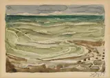 Otto Dix, Seelandschaft, Aquarell auf elfenbeinfarbenem Velin
