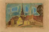 Gaberndorf by Lyonel Feininger, Aquarell und Tusche (Darstellung, sold Nov 2006
