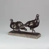 Drei Fasanen by August Gaul, Bronzeplastik. Höhe 14,9 cm. Auf hellgrauem polierten Steinsockel (, sold Nov 2006