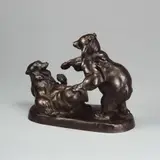 Spielende Bären (Zwei spielende junge Bären) by August Gaul, Bronzeplastik. Höhe 22,5 cm. Auf mitgegossener Bronzeplinthe, sold Nov 2006