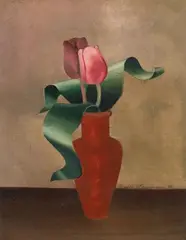 Marta Hegemann, Tulpen, Öl auf Leinwand