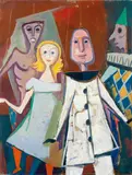 Marionetten by Karl Hofer, Öl auf Leinwand, sold Nov 2006