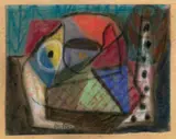 Ida Kerkovius, Ohne Titel, Pastell auf grau-grünem Velourspapier
