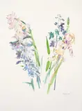 Lilien und Rittersporn by Oskar Kokoschka, 1967, Photolithograph, sold Nov 2006