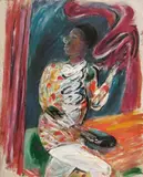 Rudolf Levy, Clown (Harlekin), Öl auf Malkarton