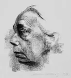 Selbstbildnis im Profil by Käthe Kollwitz, Original-Lithographie auf dünnem China, sold Nov 2006
