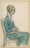 Jeanne Mammen, Sitzende im Profil. Zwei Pariserinnen