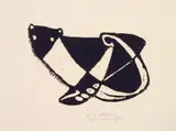 Liegende Kuh by Ewald Mataré, Original-Holzschnitt auf Bütten, sold Nov 2006