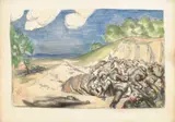 Ludwig Meidner, Ohne Titel (Krieg, Massengrab)