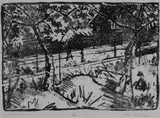 Otto Mueller, Bahnhof Schmiedeberg (Riesengebirge), Original-Lithographie auf einfachem glatten Papier
