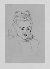 Ottilie Schiefler by Edvard Munch, Original-Radierung (Kaltnadel) auf gelblichem imitierten Japan, sold Nov 2006