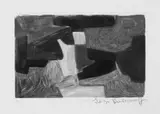 Serge Poliakoff, Composition bleue, verte et brune, Original-Farbradierung (Aquatinta) auf Velin