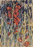 Gladiolen by Christian Rohlfs, Gouache, sold Nov 2006