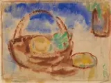 Früchtekorb by Christian Rohlfs, Aquarell auf elfenbeinfarbenem Velin, sold Nov 2006