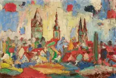 Soest by Eberhard Viegener, Öl auf Holz, sold Nov 2006