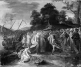Frans Francken the Younger, DIE ANKUNFT DER KÖNIGIN VON SABA.