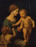 North Italian School, MARIA MIT DEM KIND UND DEM JOHANNESKNABEN.