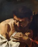 DER HEILIGE MATTHIAS. by Nachfolge Giovanni Battista Piazzetta, Öl auf Leinwand (doubliert), sold Nov 2006
